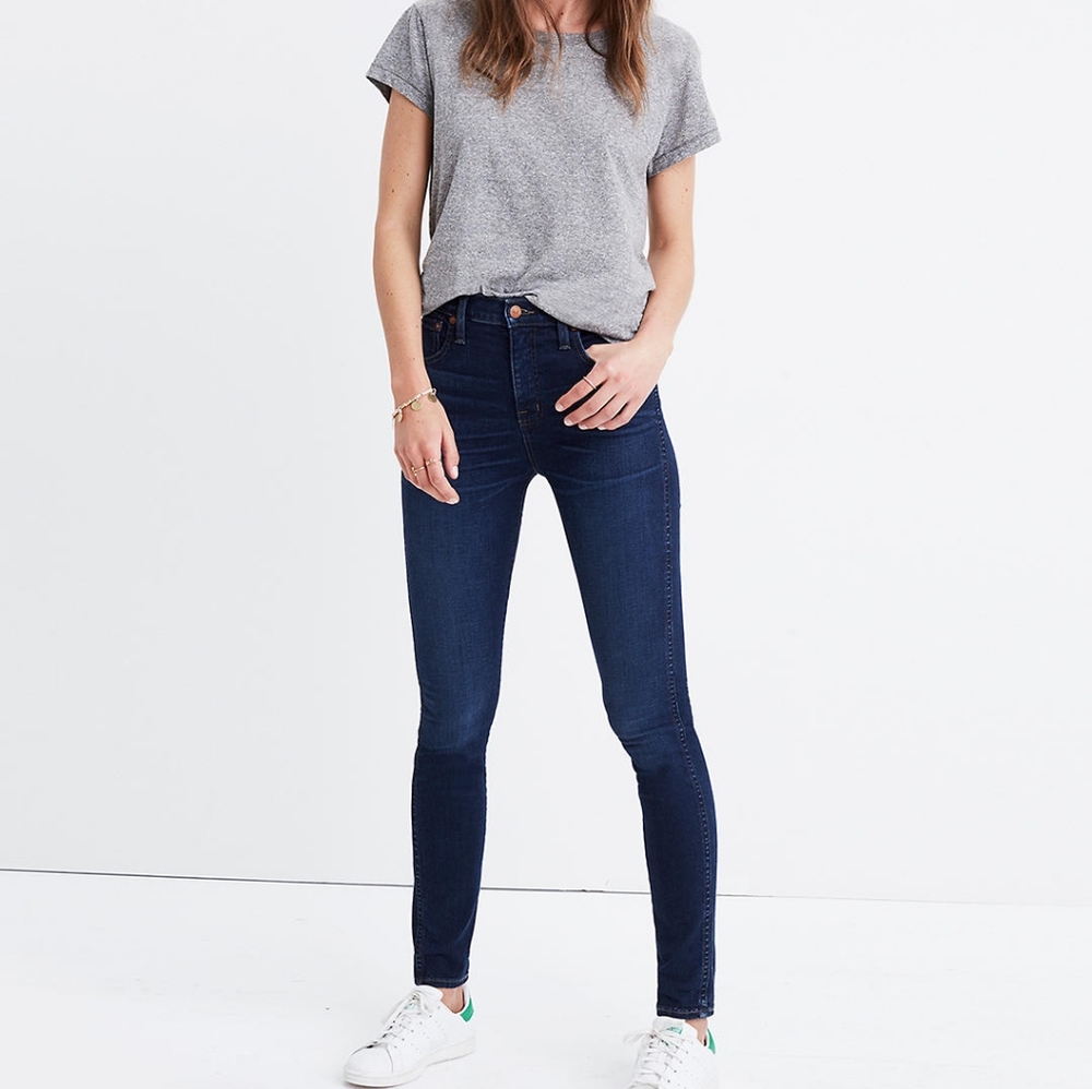 Madewell 10" High-Rise Skinny Jeans, size 27 tall
